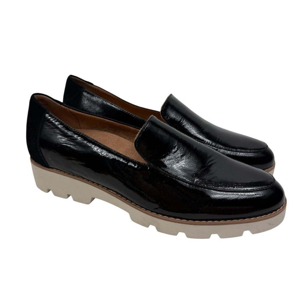 Vionic Kensley Patent Leather Arch Support Loafers 10 Minimalist Preppy Office